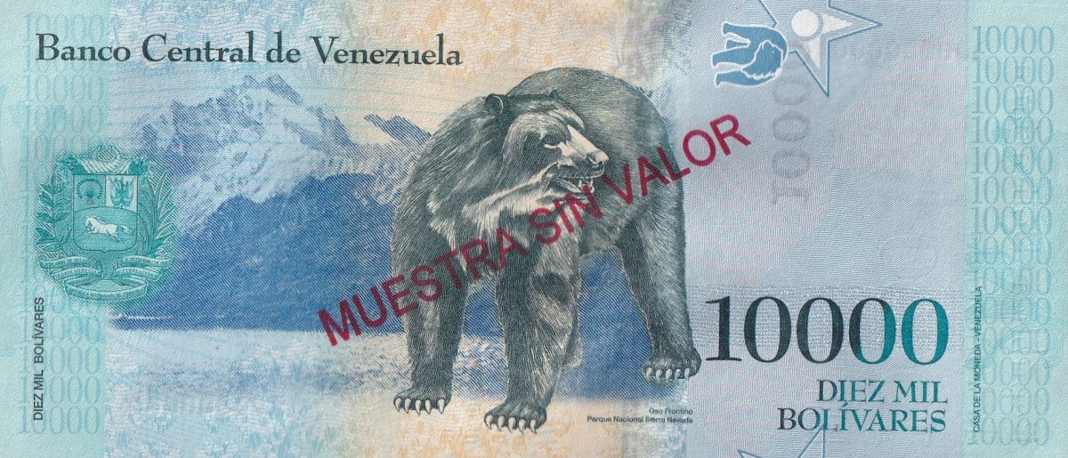 Venezuela 10000 Bolivars 2016 P 98 UNC SPECIMEN