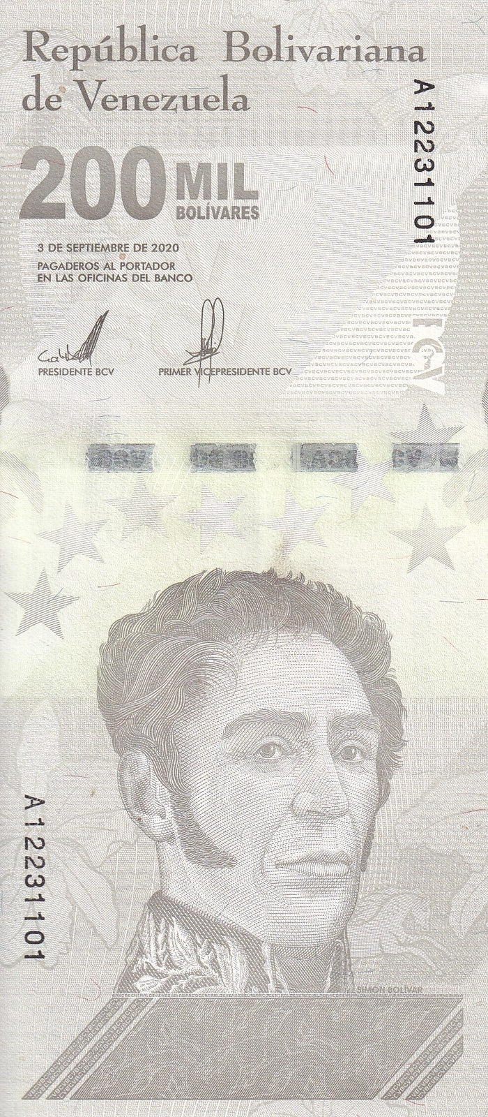 Venezuela 200000 Bolivares 2020/2021 P 112 UNC