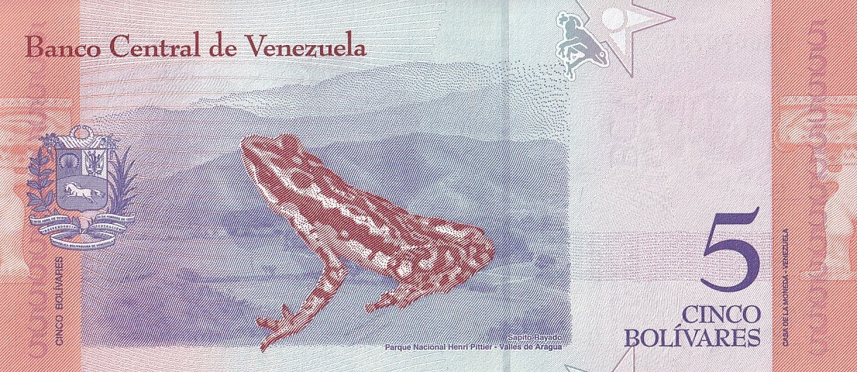 Venezuela 5 Bolivares 2018 P 102 UNC