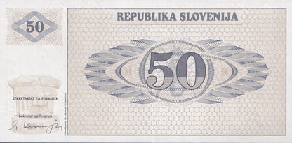 Slovenia 50 Tolarjev 1990 P 5 UNC SPECIMEN