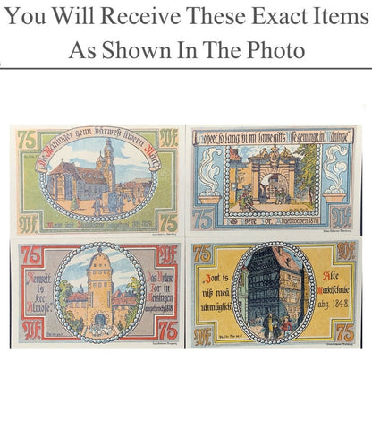 Germany Notgeld MEININGEN 75 Pfennig 1921 Full Set 4 pcs