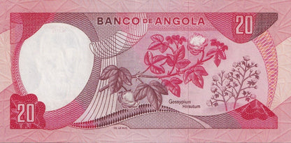 Angola 20 Escudos 1972 P 99 UNC