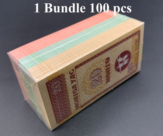 Mongolia 10 20 50 Mongo ND 1993 P 49 50 51 UNC Set 3 Lot 100 pcs AA Prefix