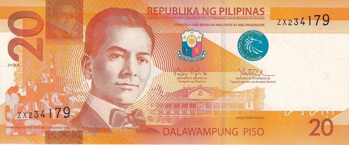 Philippines 20 Piso 2014A P 206a UNC