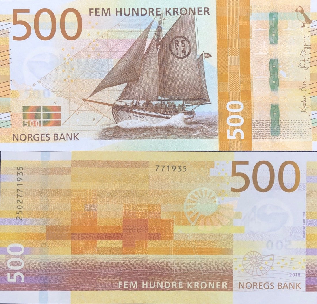 Norway 500 Kroner 2018 P 56 UNC