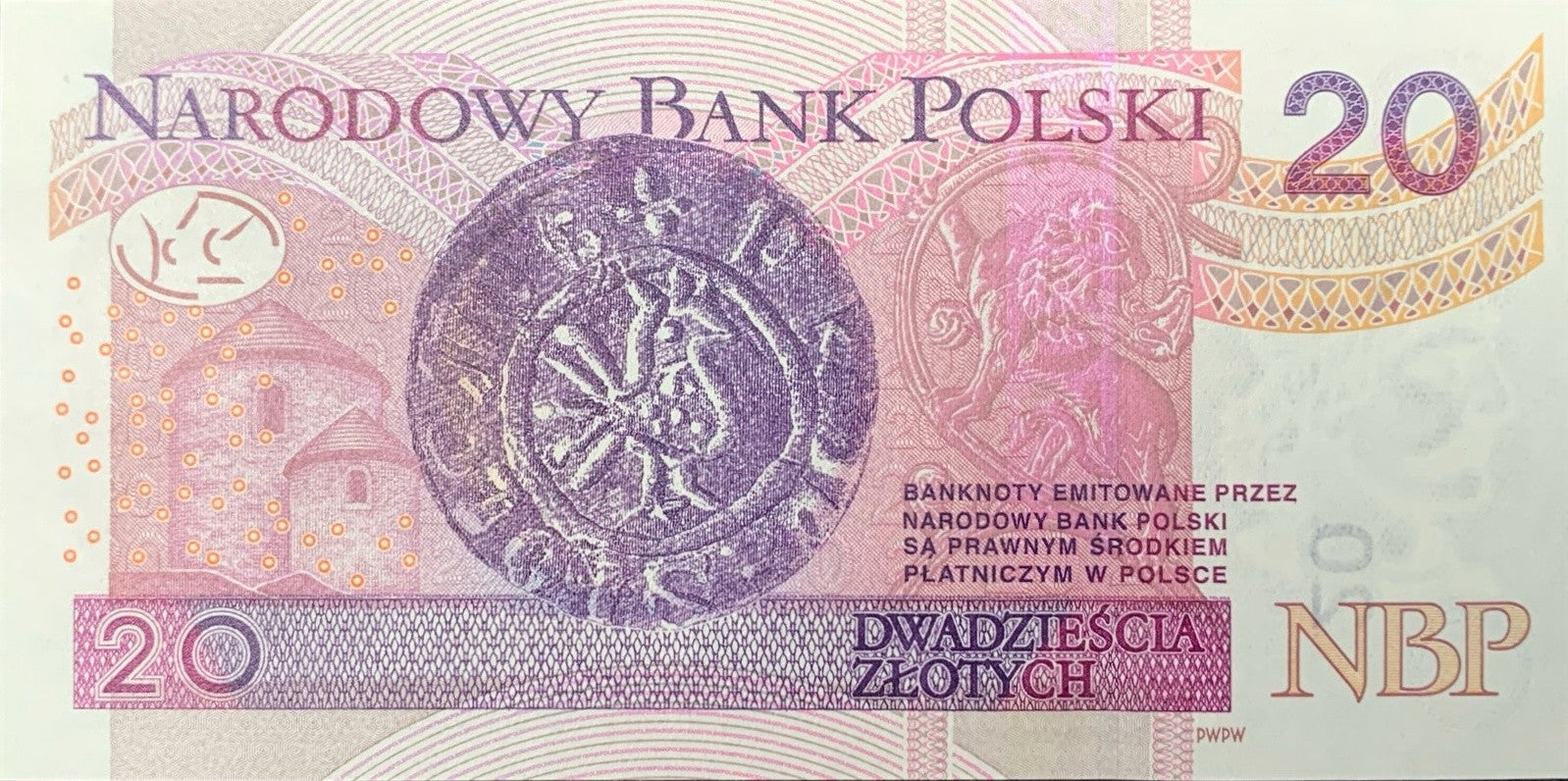 Poland 20 Zlotych 2025 P 184 NEW Date & Sign UNC