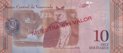 Venezuela 10 Bolivars 2007 P 90 UNC SPECIMEN