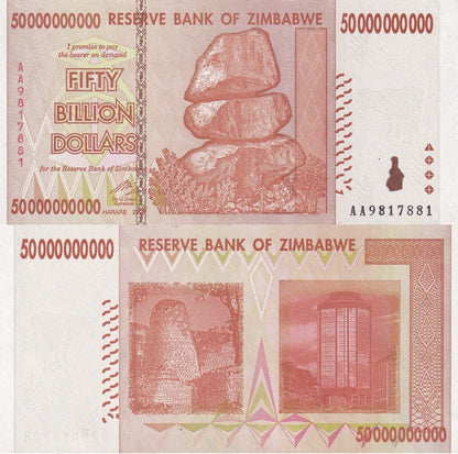 Zimbabwe 5000000000 Dollars 2008 P 87 UNC