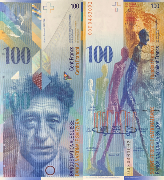 Switzerland 100 Franken 2000 P 72e UNC