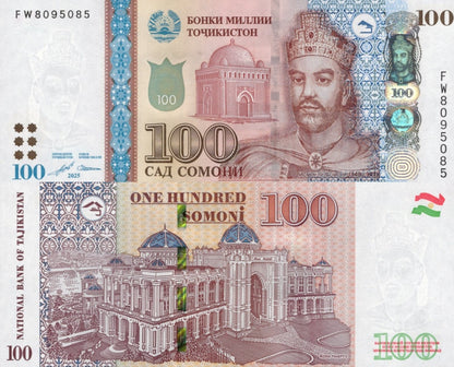 Tajikistan 100 Somoni 2025 P New UNC