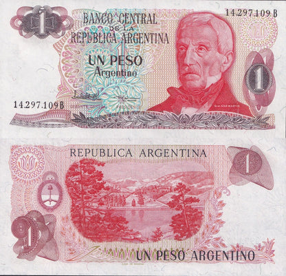 Argentina 1 Peso Argentino ND 1983-1984 P 311 UNC 1/20 Bundle Lot 5 pcs