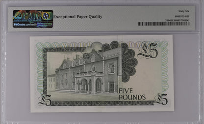 Gibraltar British Administration 5 Pounds 1988 P 21b UNC PMG 66 EPQ