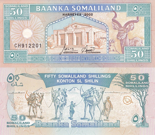 Somaliland 50  Shillings 2002 P 7d UNC