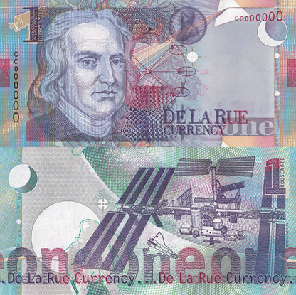 De La Rue 1 Housenote 1999 CC Prefix Test Note Isaac Newton LOT 3 pcs