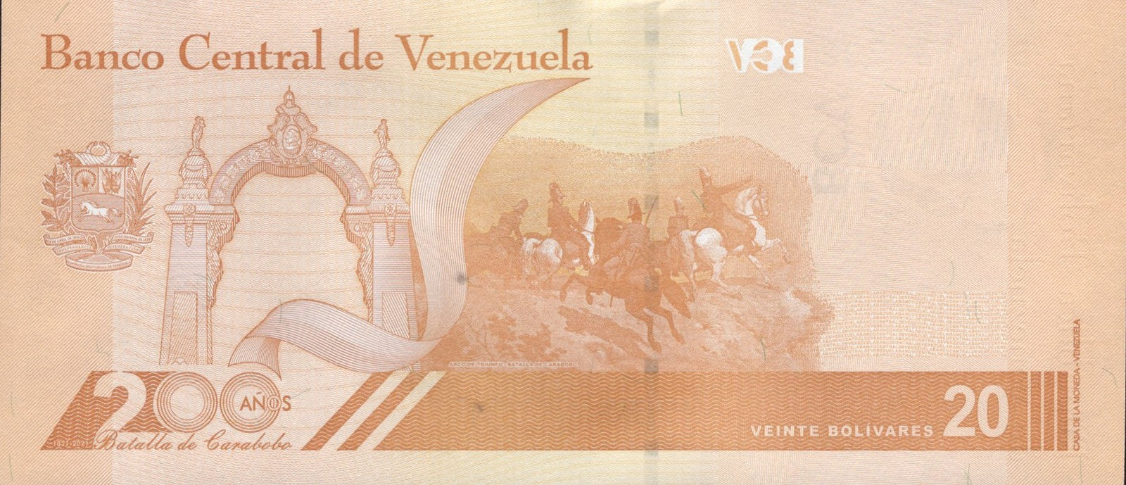 Venezuela 20 Bolivares 2021 P 117 UNC
