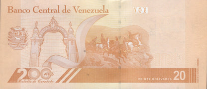 Venezuela 20 Bolivares 2021 P 117 UNC