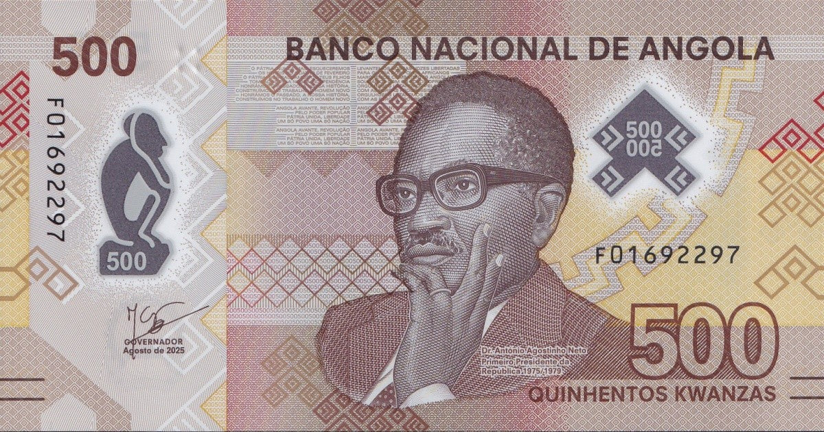 Angola 500 Kwanzas 2025 P 161 Polymer UNC