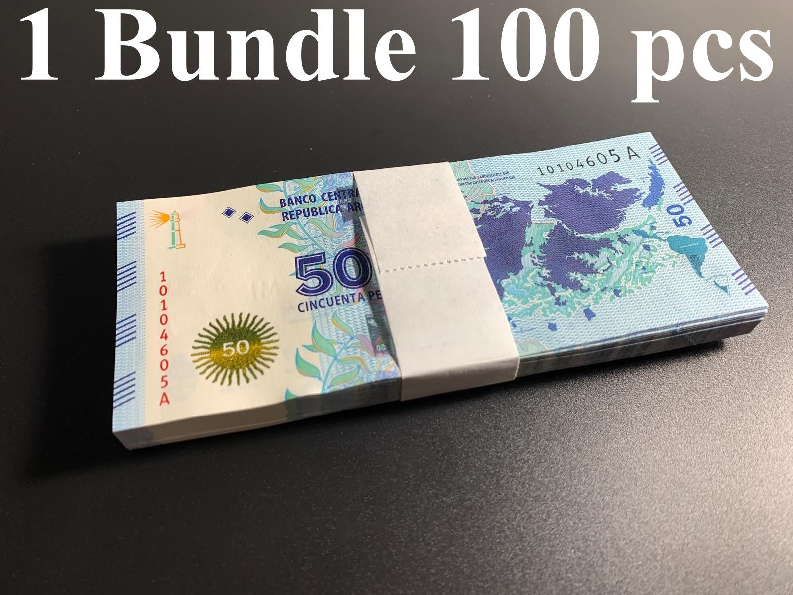 Argentina 50 Pesos ND(2015) P 362a COMM. UNC 1 Bundle 100 pcs