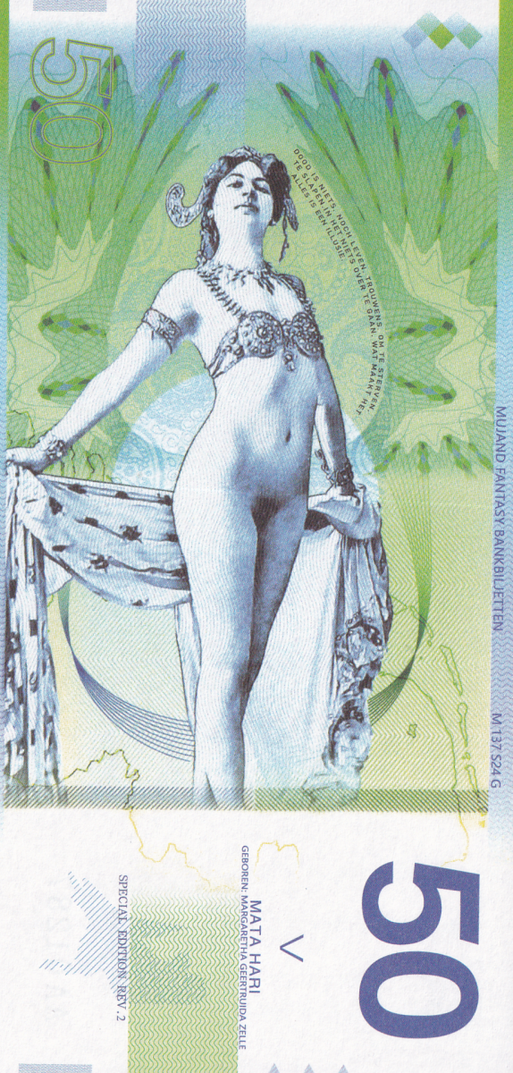 Netherlands Test Note 50 Gulden 2020 Mata Hari UNC Commemorative AA Prefix