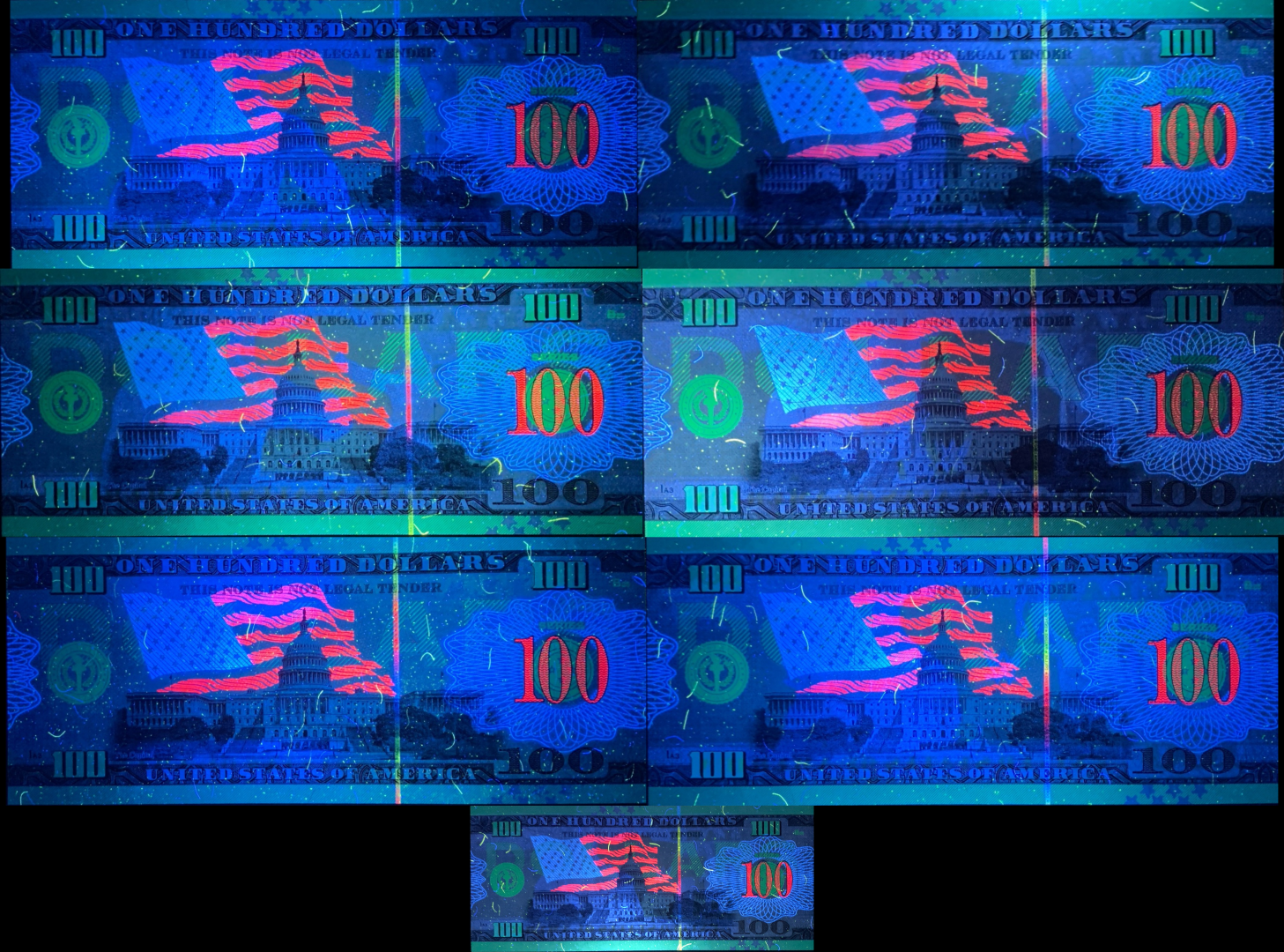Usa 2024 WWE 100$ TEST NOTE Cody Rhodes Roman Reigns The Rock Cena Hogan Set 7 p