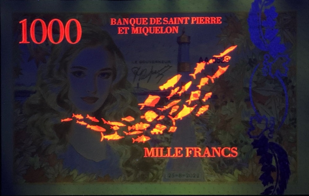 France 1000 Francs 2022 Polymer Saint Pierre and Miquelon UNC AA Prefix