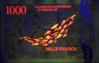 France 1000 Francs 2022 Polymer Saint Pierre and Miquelon UNC AA Prefix
