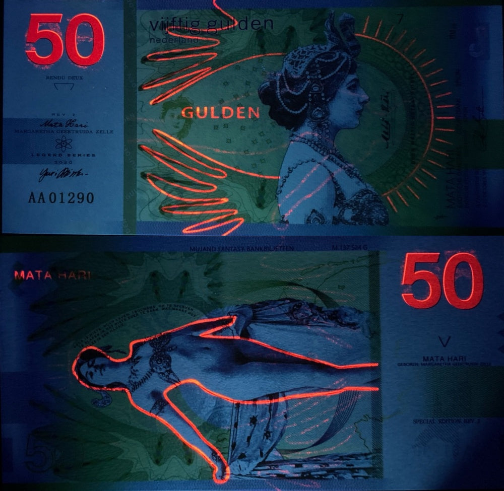 Netherlands Test Note 50 Gulden 2020 Mata Hari UNC Commemorative AA Prefix