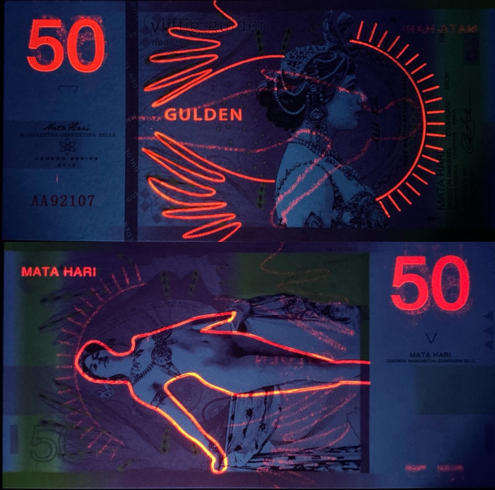 Netherlands Test Note 50 Gulden 2019 Mata Hari UNC Commemorative AA Prefix