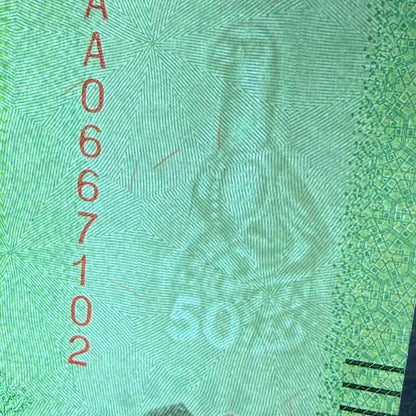 Zimbabwe 50 Zig 2026 P NEW Design UNC