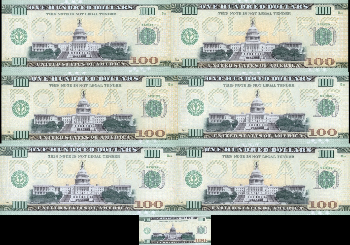 Usa 2024 WWE 100$ TEST NOTE Cody Rhodes Roman Reigns The Rock Cena Hogan Set 7 p