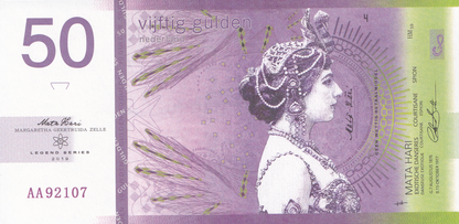 Netherlands Test Note 50 Gulden 2019 Mata Hari UNC Commemorative AA Prefix