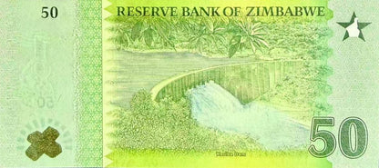 Zimbabwe 50 Zig 2026 P NEW Design UNC